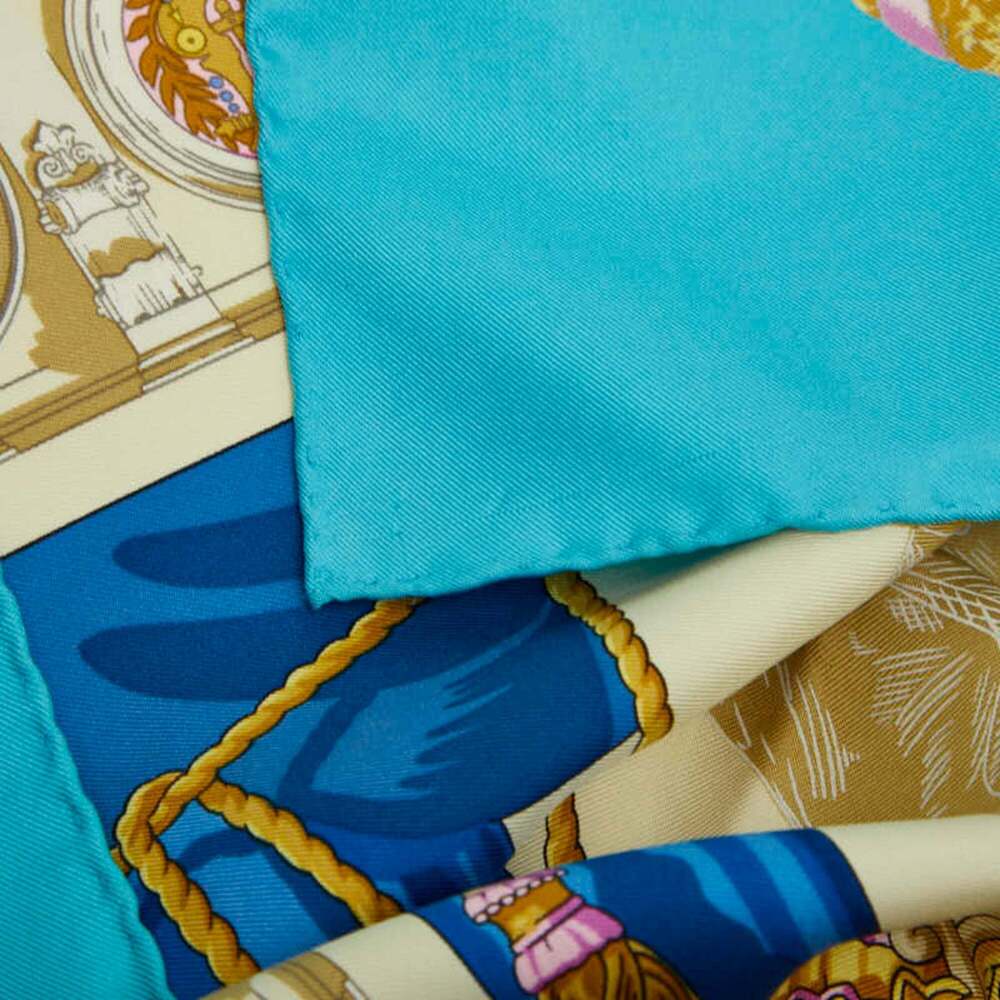 Hermes Hermès Carré 90 Hommage a Charles Garnier Scarf/Muffler in Light Blue ... - Picture 7 of 10